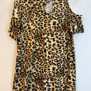 Wild Patterned Short Sleeve Women's Top